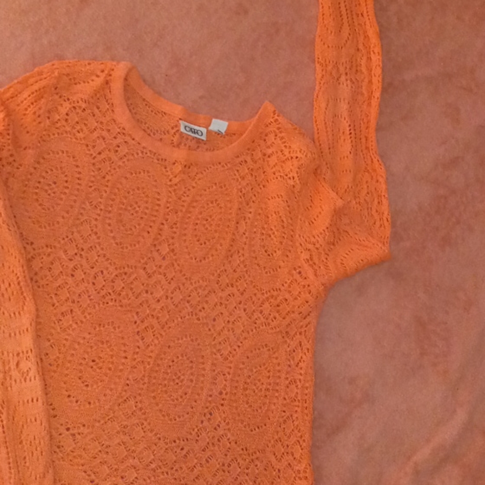 Long-sleeved pink blouse